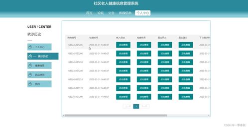 基于springboot vue社区老人健康信息管理系统的设计与实现